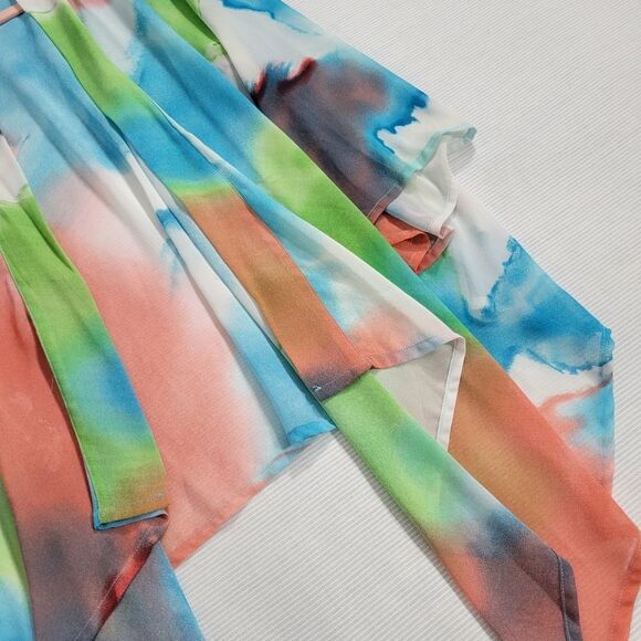 Red Coral Waterfall Top - Picture 2 of 4